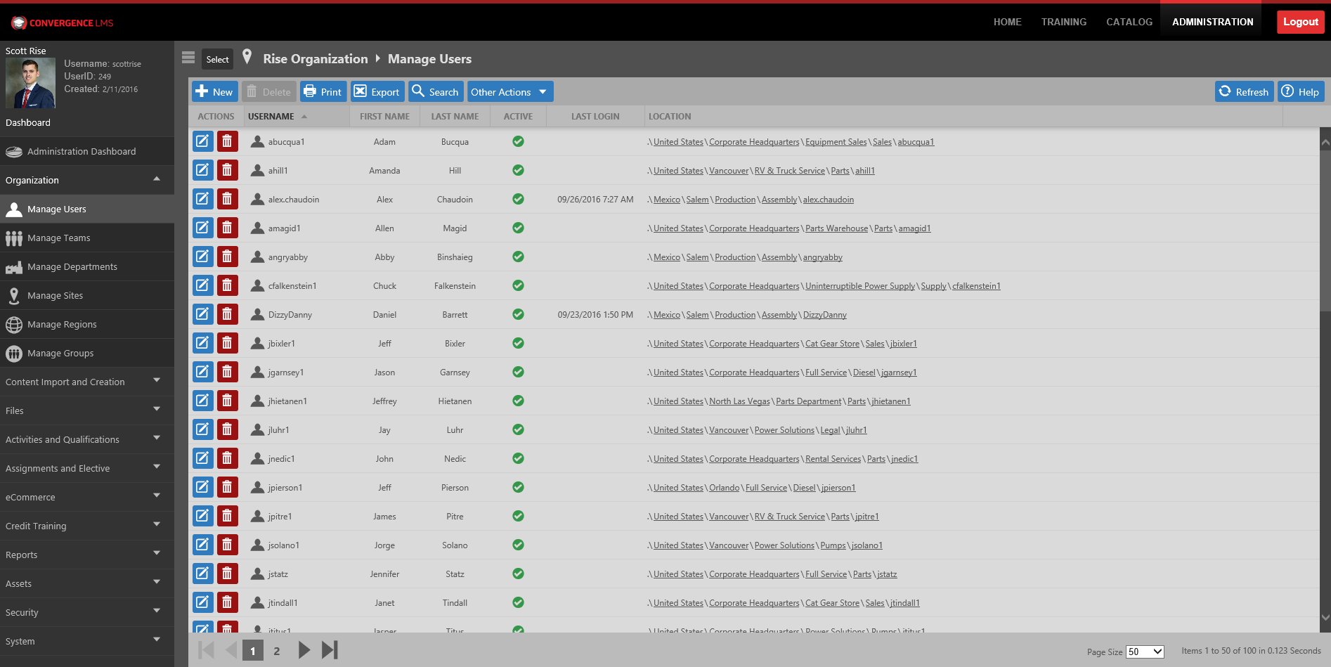 Using an LMS to create an organization hierarchy for OJT training assignments image