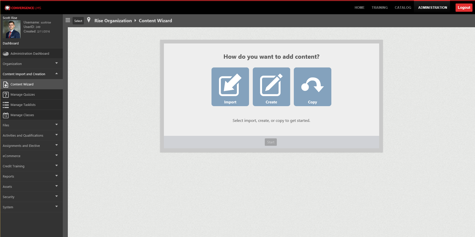 LMS Training Materials Import and Create for OJT Training