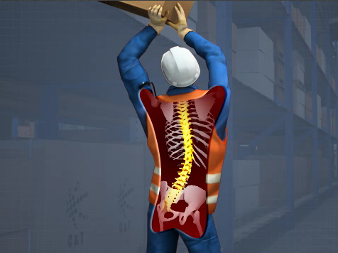 spine while lifting image