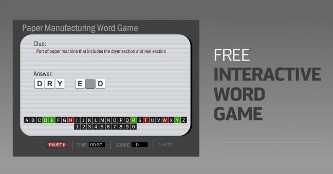 Paper Manufacturing Word Game Image