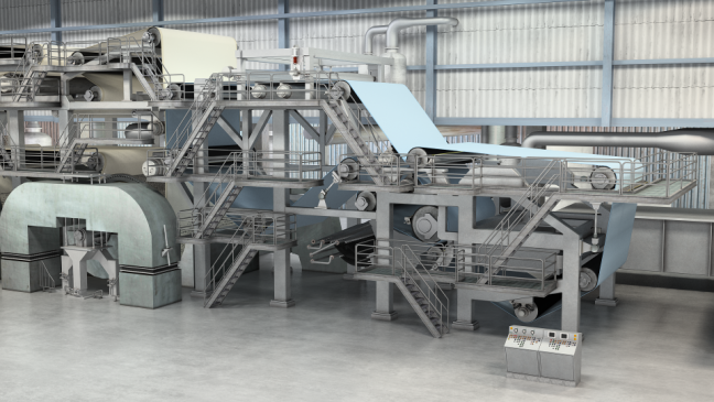 Tissue Machine 3D Model Forming Section Image