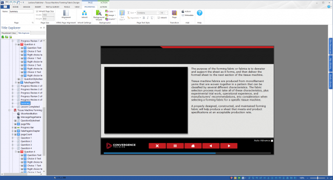 eLearning Authoring Tool for Manufacturing Training Screen Grab Image