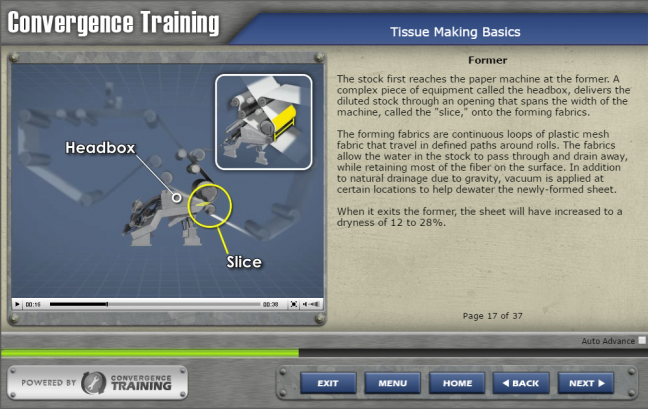 Tissue Manufacturing eLearning Course Sample Image