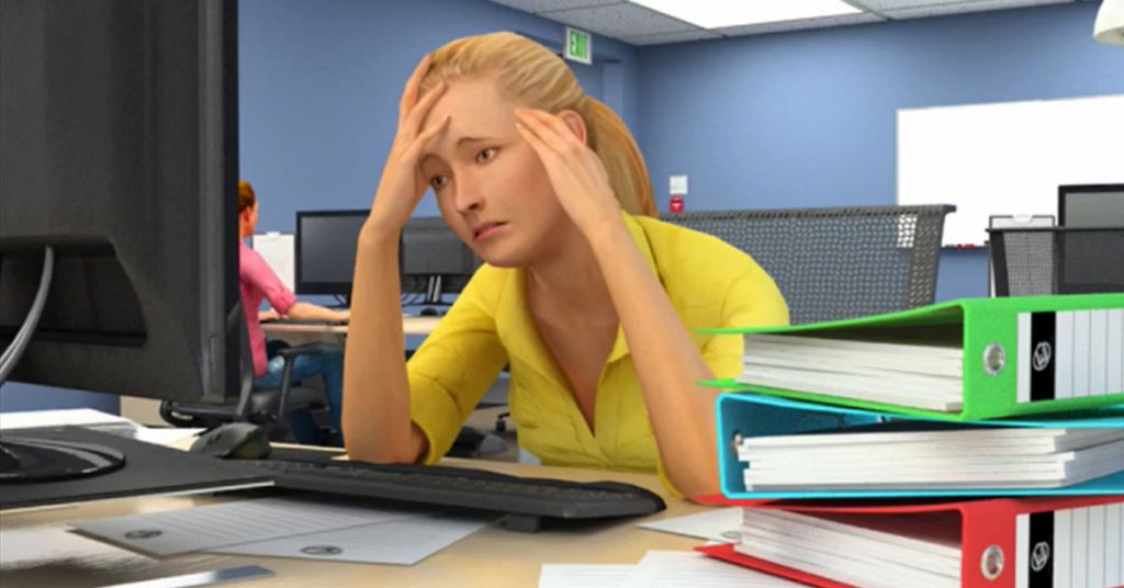 office stress management tips image