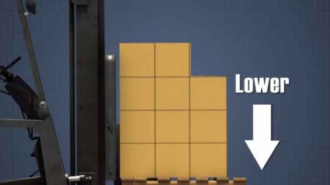 Lower Load on Forklift Image