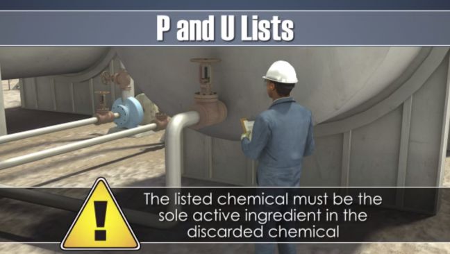 RCRA P and U Lists Sole Active Ingredient Image