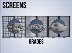 Image of screens at a surface mine