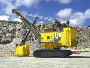 Image of a shovel at a surface mine