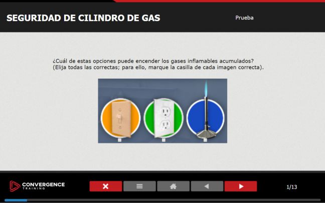 Online Safety Training Spanish Language Test Question