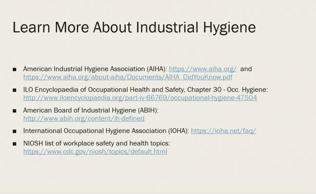 Learn About Industrial Hygiene Image