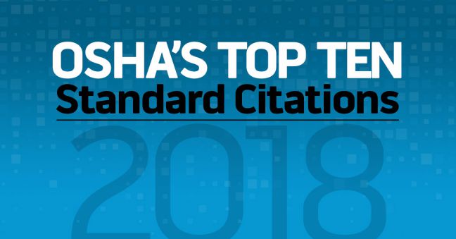 OSHA Top Ten Citations 2018 Image