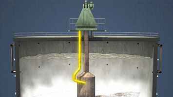 Cutaway showing inside of pulping clarifier - screenshot from Convergence course